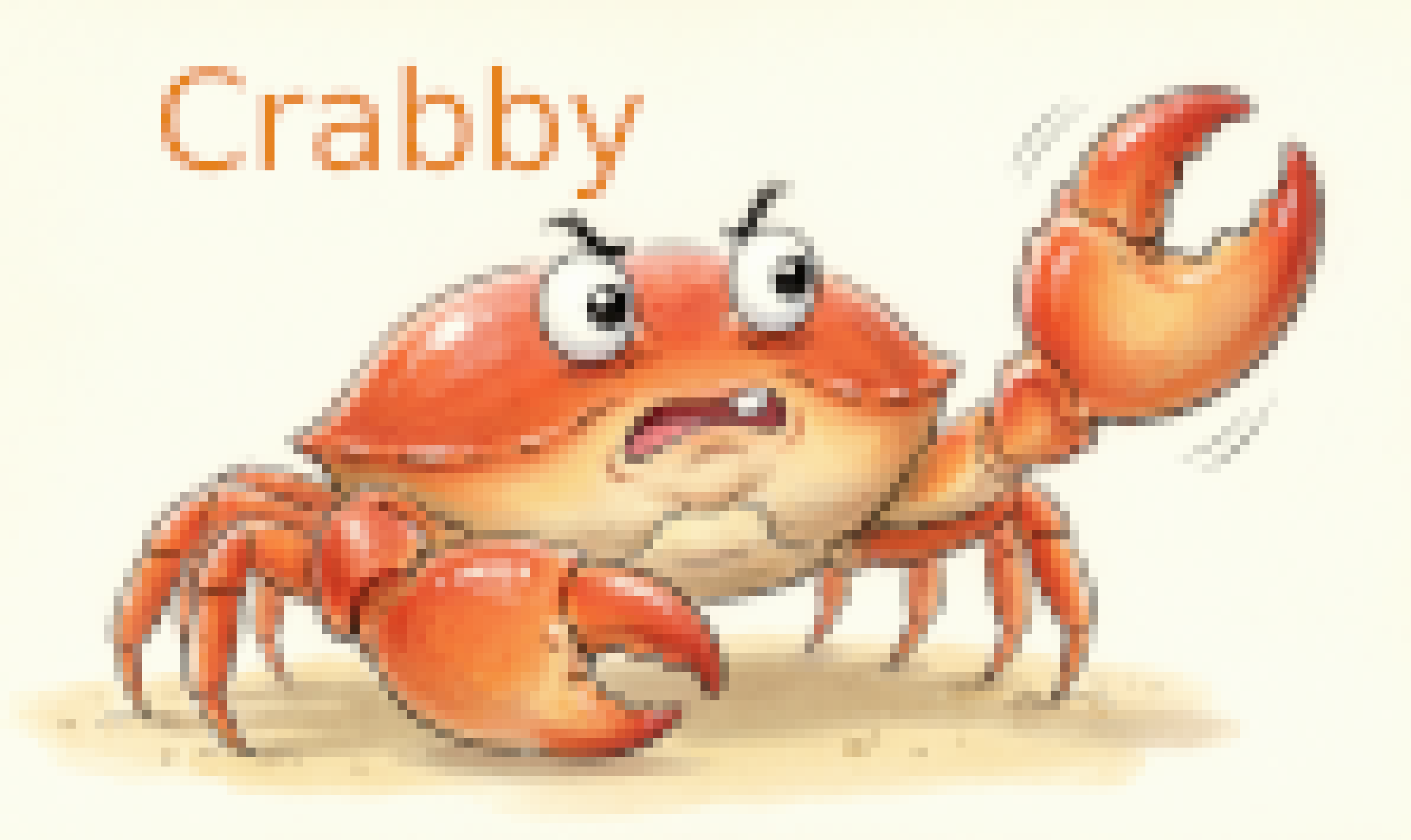 Crabby the pixel crab